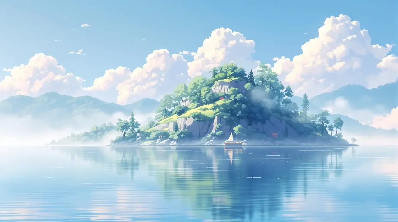 静谧湖心岛